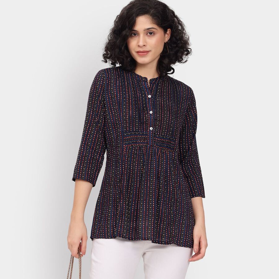 Ladies' Kurta, Navy Blue, large image number null