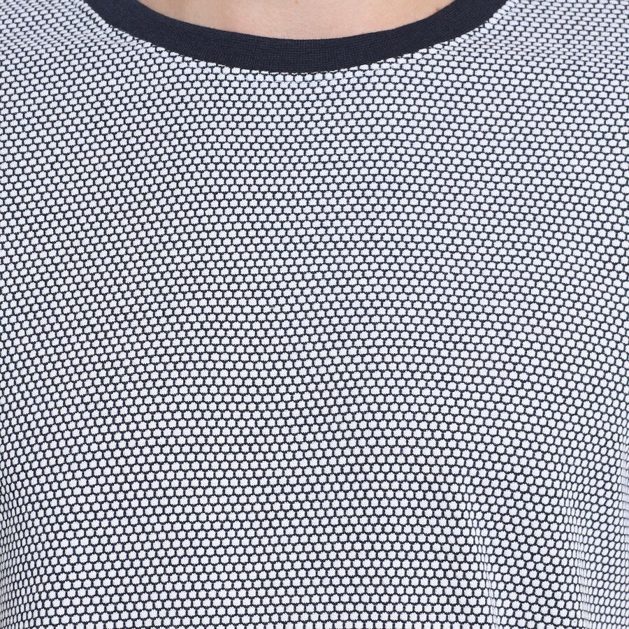 Men's Round Neck Half Sleeves T-Shirt , Navy Blue, large image number null