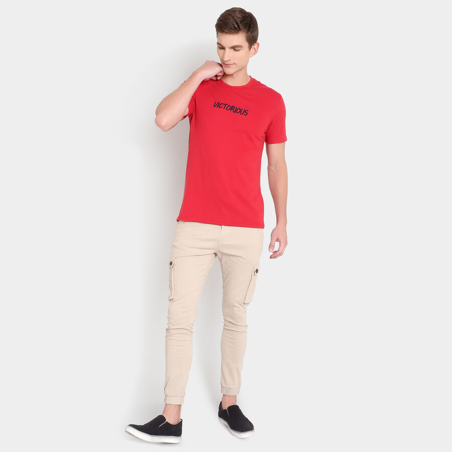Regular Round Neck T-Shirt, Red, large image number null
