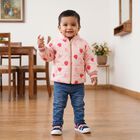 Infants' Pink Stand Collar Puffer Jacket, हल्का गुलाबी, small