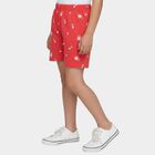 Girls' Pink Cotton Shorts, गुलाबी, small