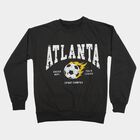 Boys' Dark Grey Crew Neck Pullover Graphic Print Sweatshirt, Dark Grey, small