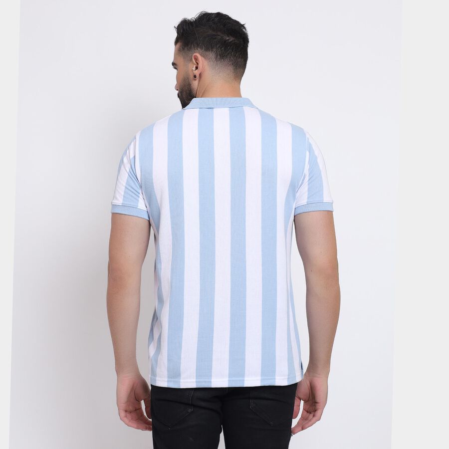 Men's Collared Half Sleeves T-Shirt , हल्का नीला, large image number null