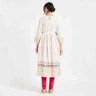 Printed Kurta, Off White, small image number null
