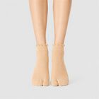Women's Beige Regular Fit Pack of 1 Socks, Beige, small