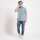 Cotton Printed Casual Shirt, Mid Blue, small image number null