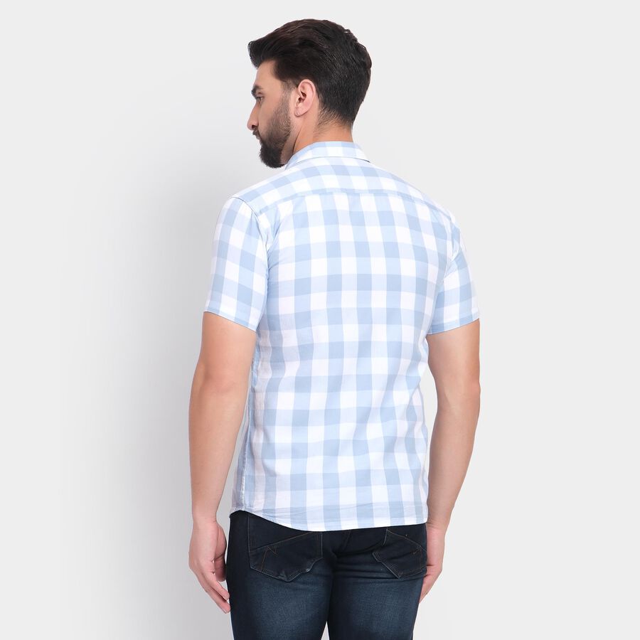 Men's 100% Cotton Casual Shirt, हल्का नीला, large image number null