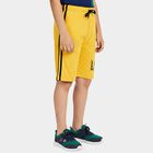 Boys Yellow Regular Fit Side Striped Bermuda Shorts, Mustard, small