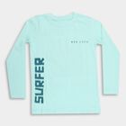 Boys Light Aqua Blue Cotton Round Neck Casual T-Shirt, हल्का नीला, small image number null