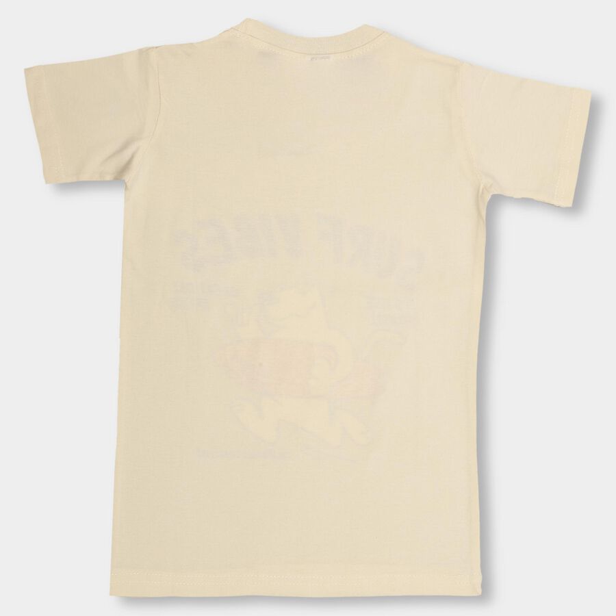 Boys' 100% Cotton Half Sleeves T-Shirt, गहरा पीला, large image number null