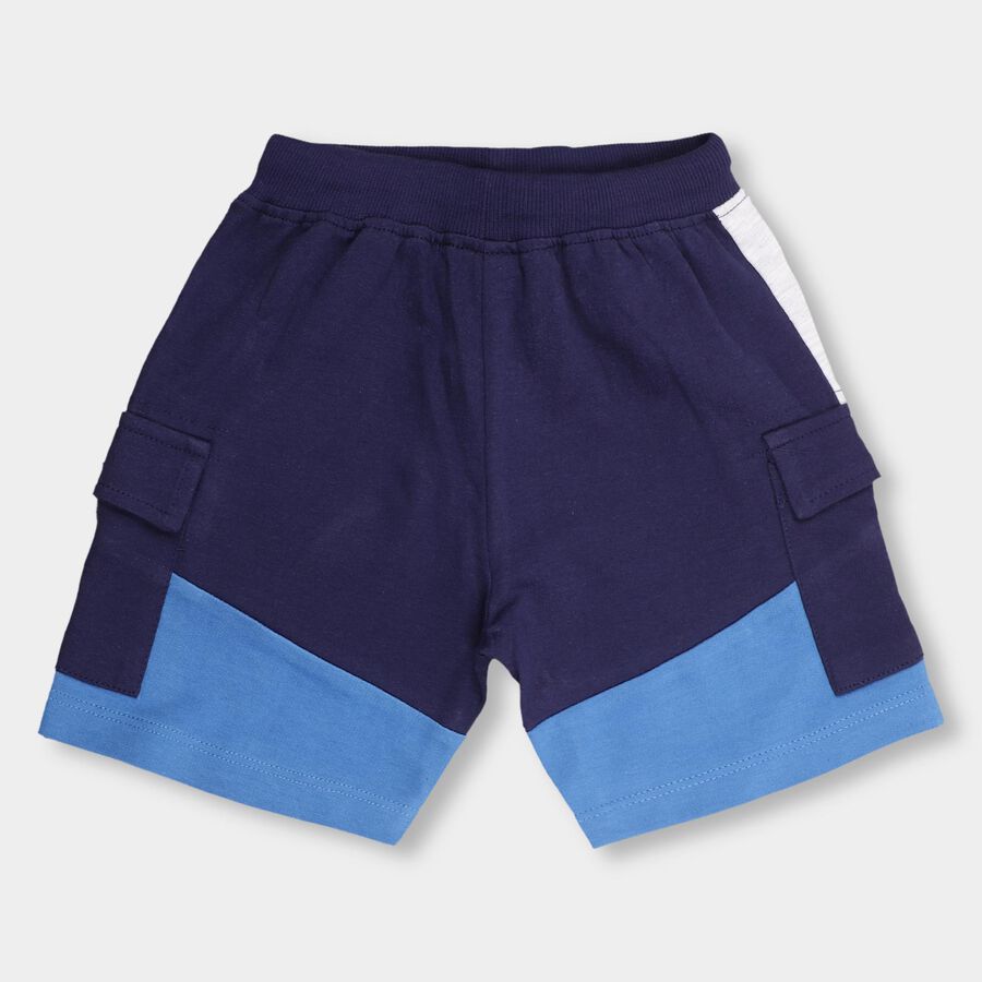 Boys' 100% Cotton Bermudas, नेवी ब्लू, large image number null