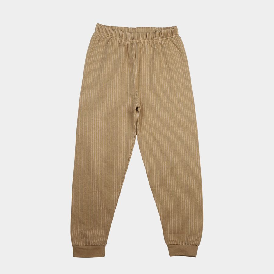 Girls' Brown Long Johns Thermal, भूरा, large