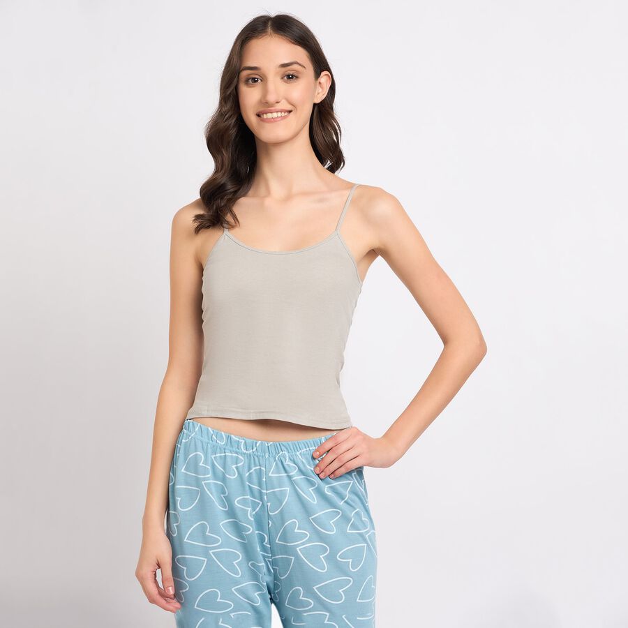 Ladies' 100% Cotton Slips, Light Grey, large