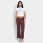 Ladies' 100% Cotton Jeans, मरून, small image number null
