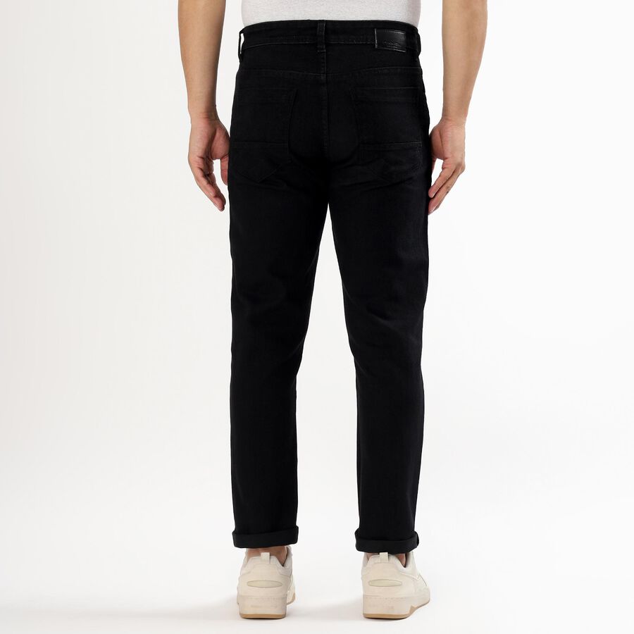 Men's Jet Black Slim Fit Jeans, Black, large image number null