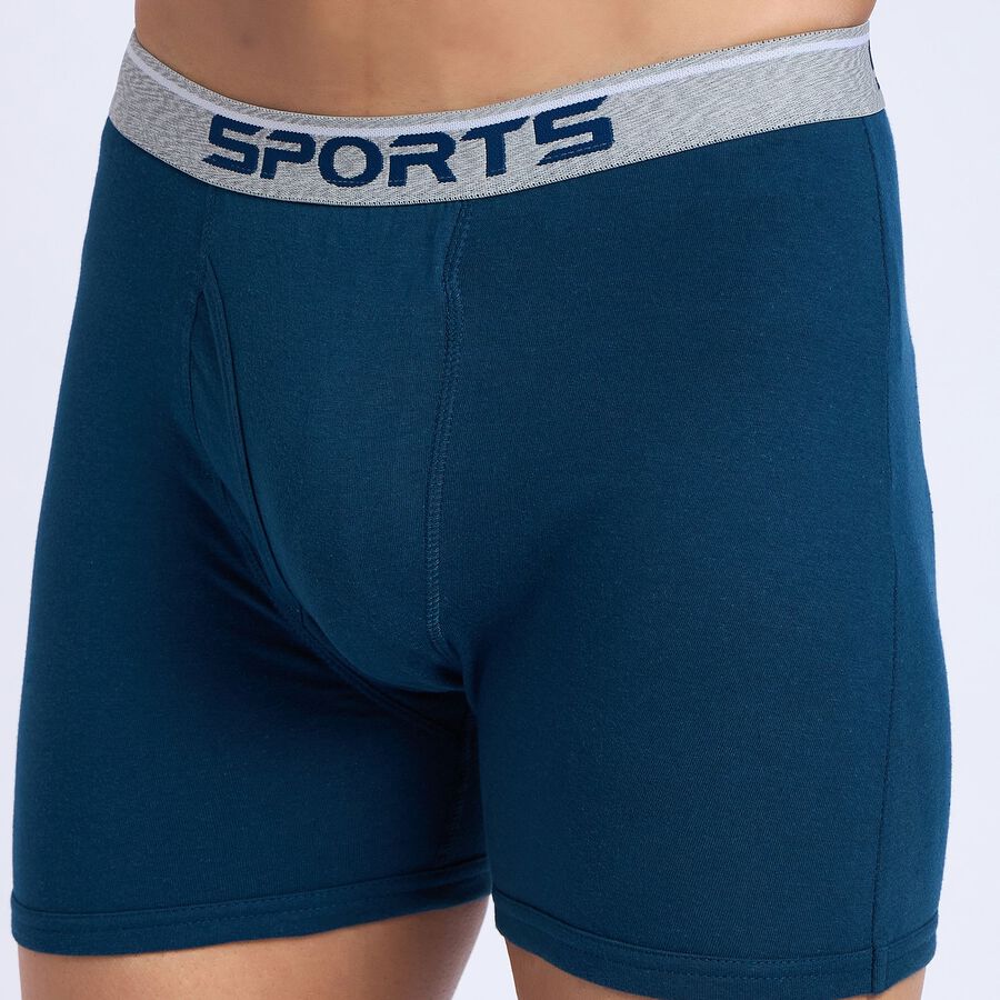 Men's 100% Cotton Trunks, टील ब्लू, large image number null