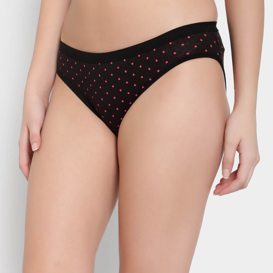 Cotton Printed Panty, Black, large image number null