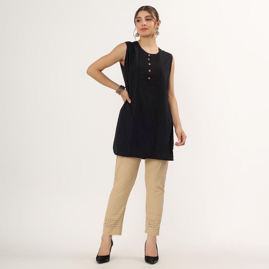 Ladies' 100% Cotton Palazzos , Beige, large image number null