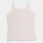 Girls' 100% Cotton Vest, हल्का हरा, small image number null
