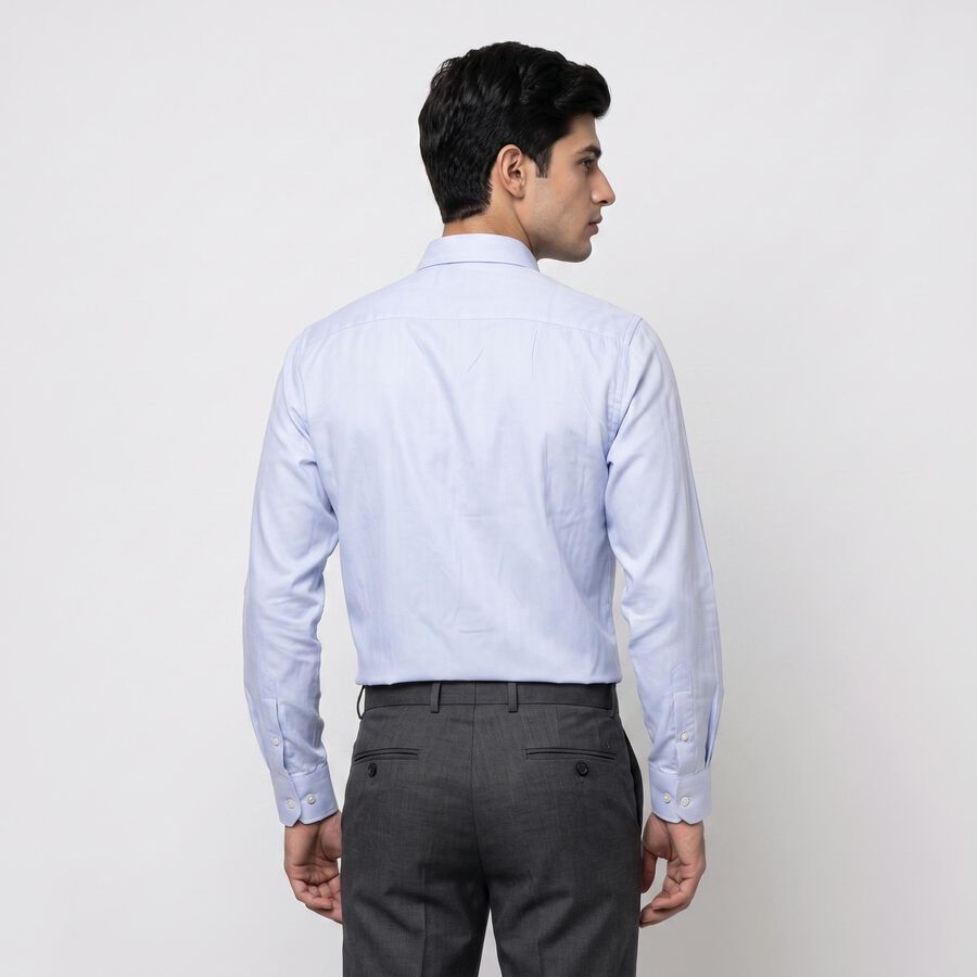 Men's Light Blue Formal Shirt, Light Blue, large