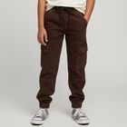 Boys' Deep Chocolate Brown Relaxed Fit Cargo Jeans, Rust, small image number null