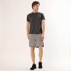 Men's Dark Grey Crew Neck Athleisure T-Shirt, Dark Grey, small