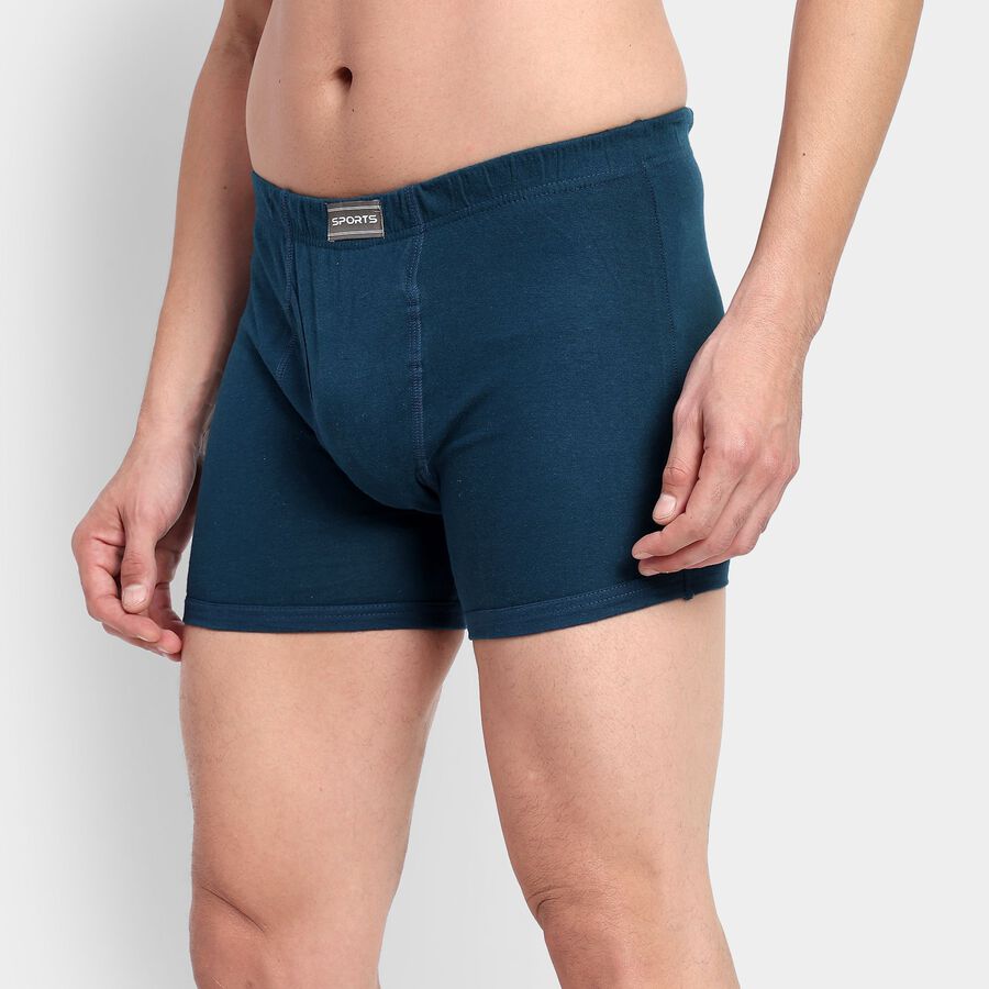 Men's 100% Cotton Trunks, टील ब्लू, large image number null