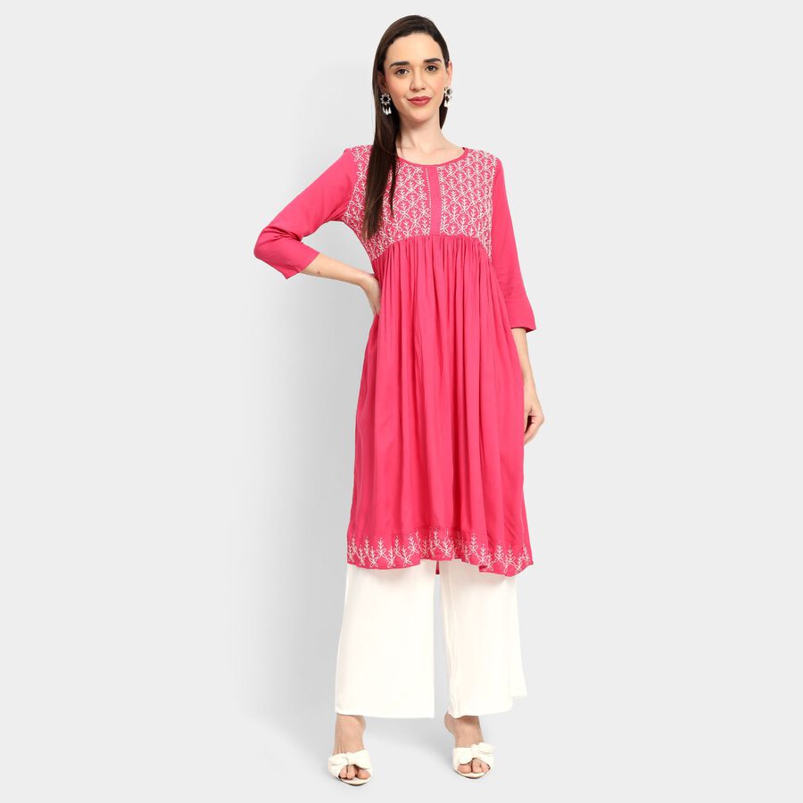 Ladies' Kurta Pyjama Set, Fuchsia, large image number null