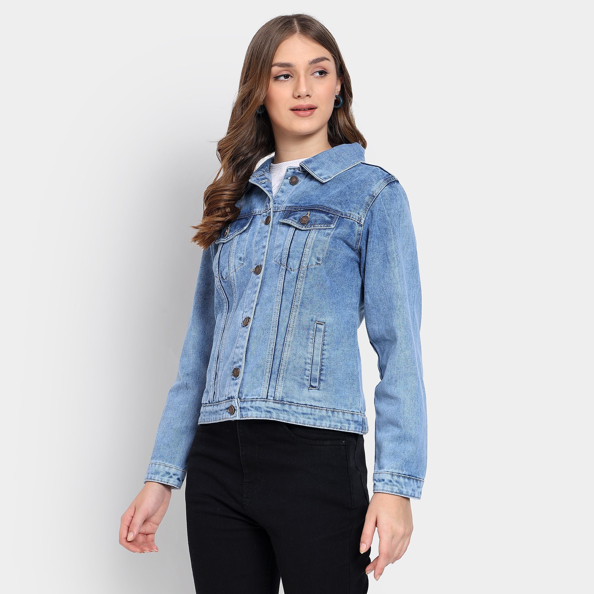 100 cotton jacket women's discount