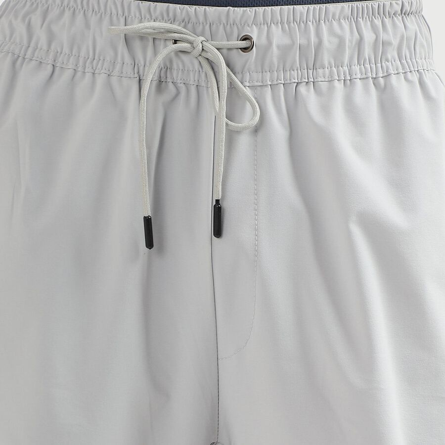 Men's Light Grey Regular Fit Cut And Sew Track Pants, Light Grey, large image number null