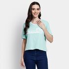 Ladies' 100% Cotton Crop  Top, हल्का हरा, small image number null
