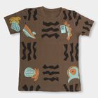 Boys' 100% Cotton Half Sleeves T-Shirt, Olive, small image number null