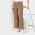 Ladies' 100% Cotton Trousers , भूरा, small image number null