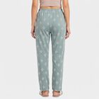 Women's Green Straight-Fit All-Over Print Lounge Pyjama, हल्का हरा, small