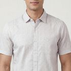 Men's Off-White Cotton Spread Collar Casual Shirt, Off White, small