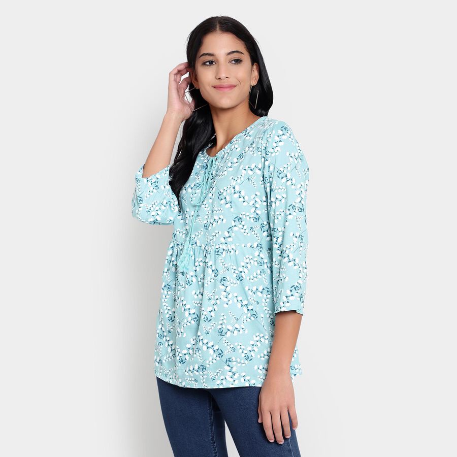 Printed Kurti, Light Blue, large image number null