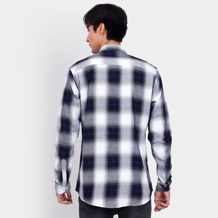 Men's 100% Cotton Casual Shirt, गहरा नीला, large image number null