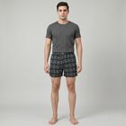 Men's Black Regular Fit Solid Boxers, काला, small
