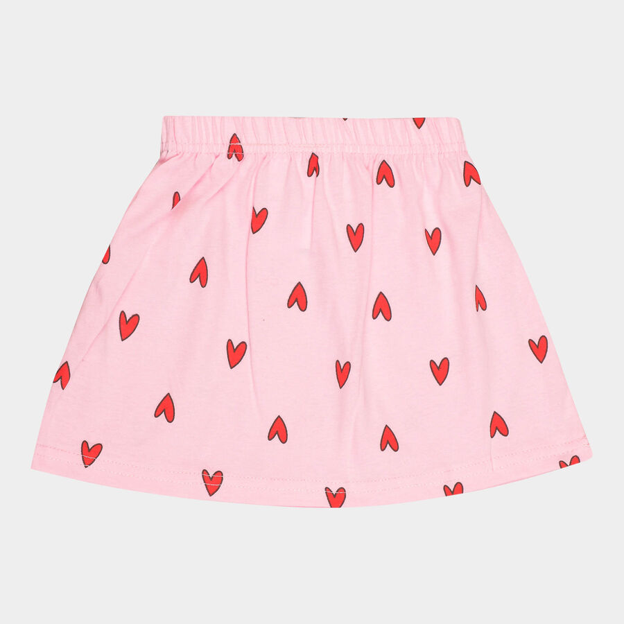 Girls All Over Print Skirt, Light Pink, large image number null