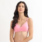 Women's Soft Pink Cotton Wire-Free Everyday Bra, Pink, small image number null
