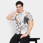 Men's 100% Cotton Round Neck Half Sleeves T-Shirt, White, small