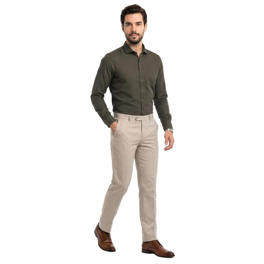 Men's Dark Green Formal Shirt, Dark Green, large