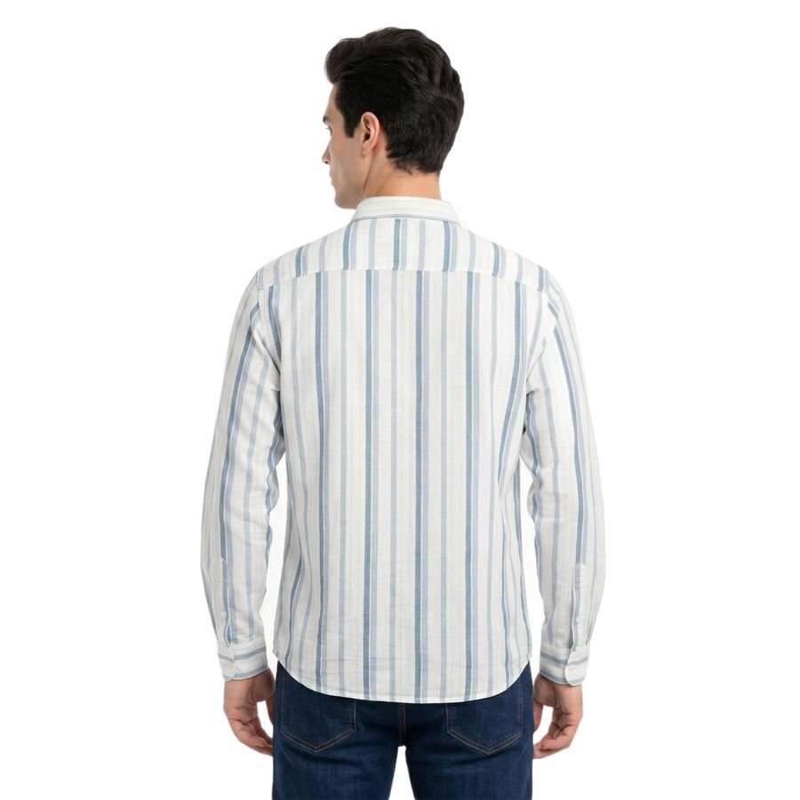 Men's Light Blue Cotton Casual Shirt, हल्का नीला, large