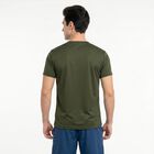Men's Olive Green Round Neck Regular Drifit T-Shirt, ओलिव, small