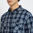 Men's 100% Cotton Casual Shirt , Navy Blue, small image number null