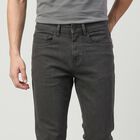 Men's Dark Grey Straight Fit Solid Jeans, Dark Grey, small