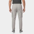 Men's Grey Regular Fit Cargo Track Pants, हल्का ग्रे, small