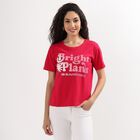 Ladies' 100% Cotton Round Neck T-Shirt , Fuchsia, small