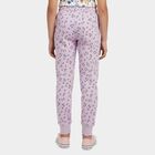 Girls' Lilac Regular Fit Heart Printed Pyjama, Lilac, small