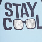 Boys Round Neck T-Shirt, Light Blue, small image number null